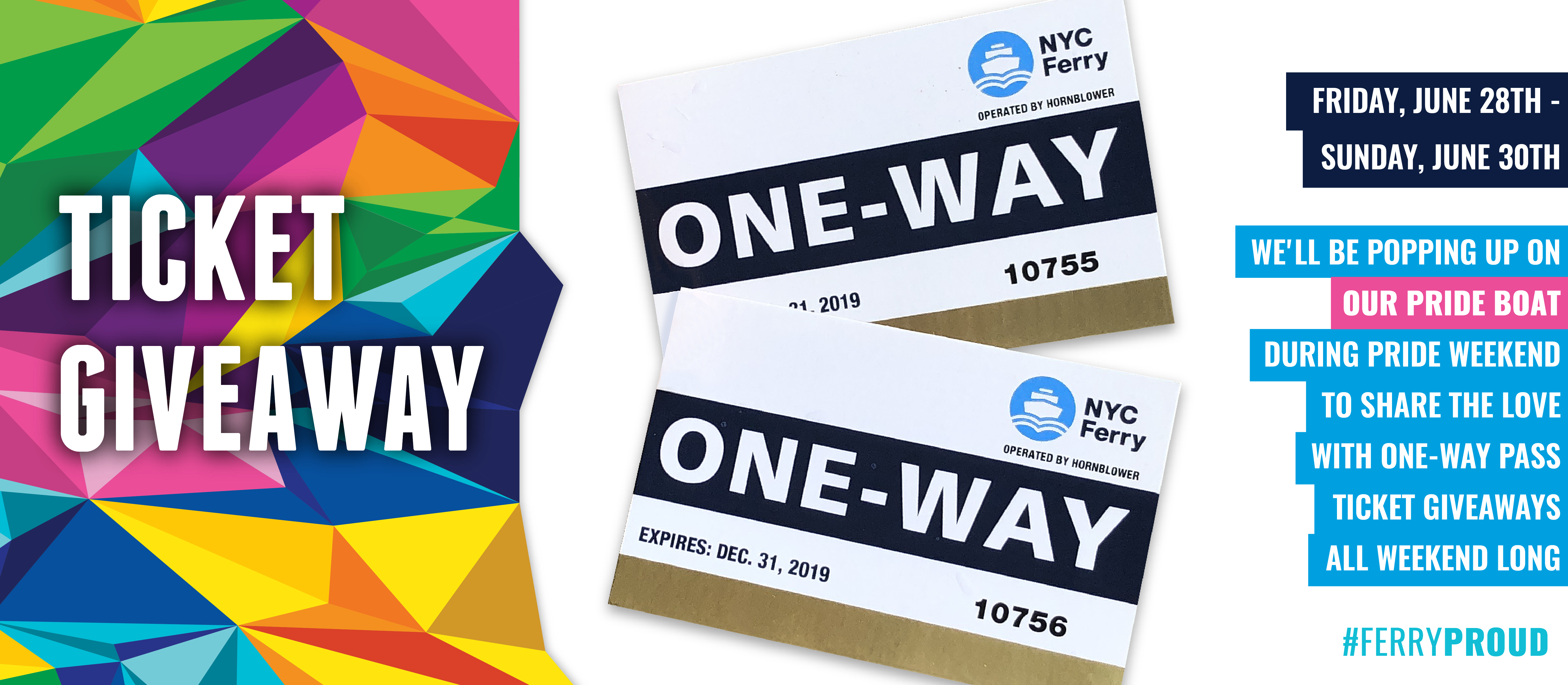 NYC #FerryProud Ticket Giveaway