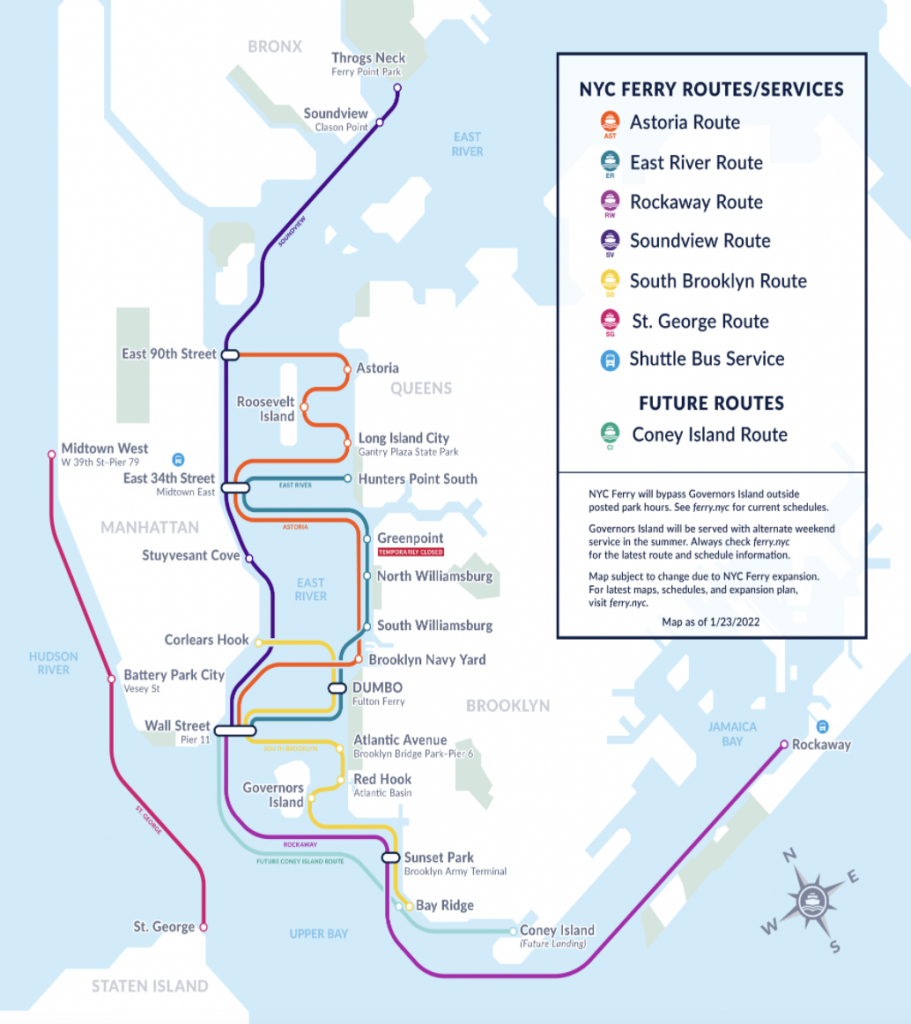 NYC Ferry Spring 2022 Schedule in Effect Monday, April 4, 2022 - New