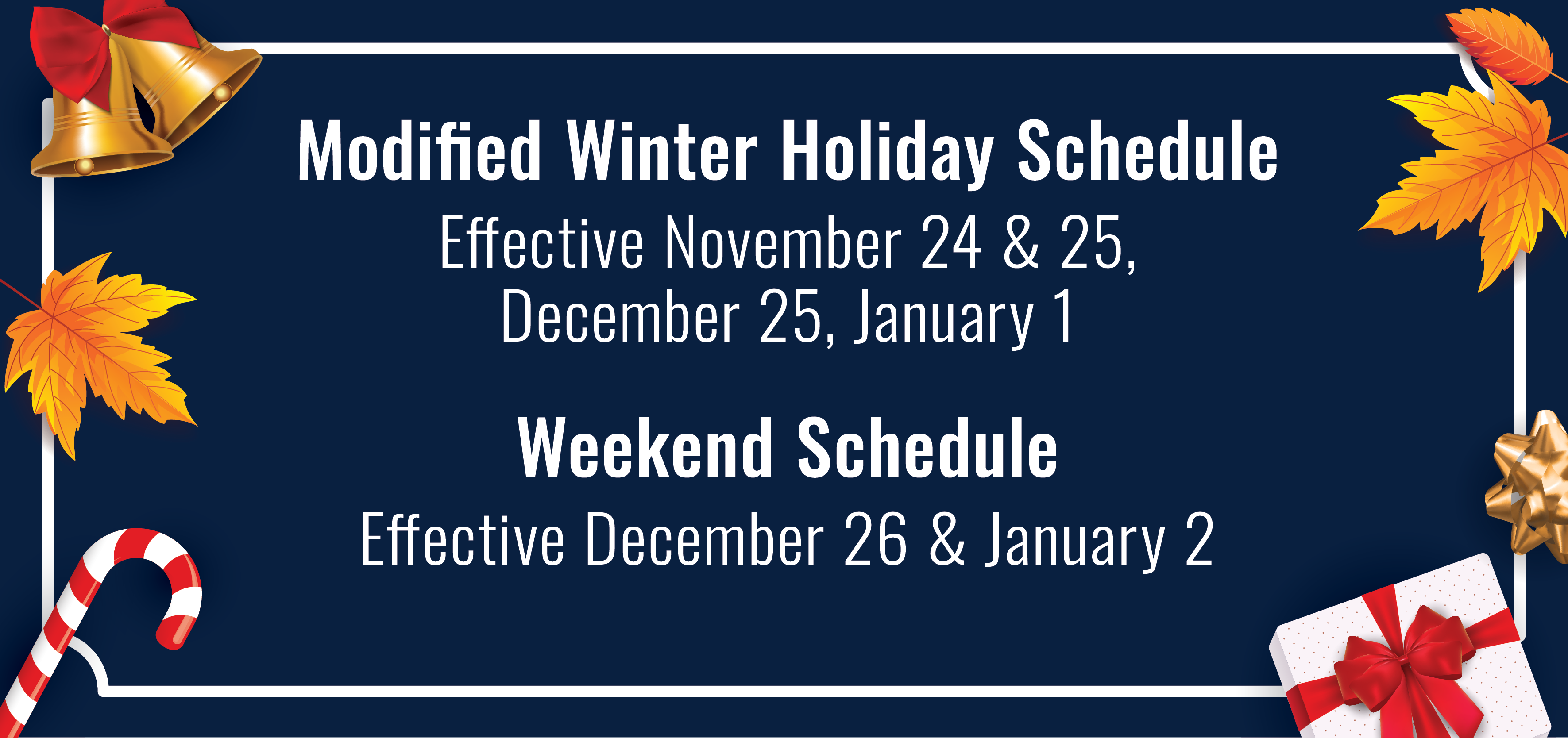 Modified Winter Holiday Schedule New York City Ferry Service