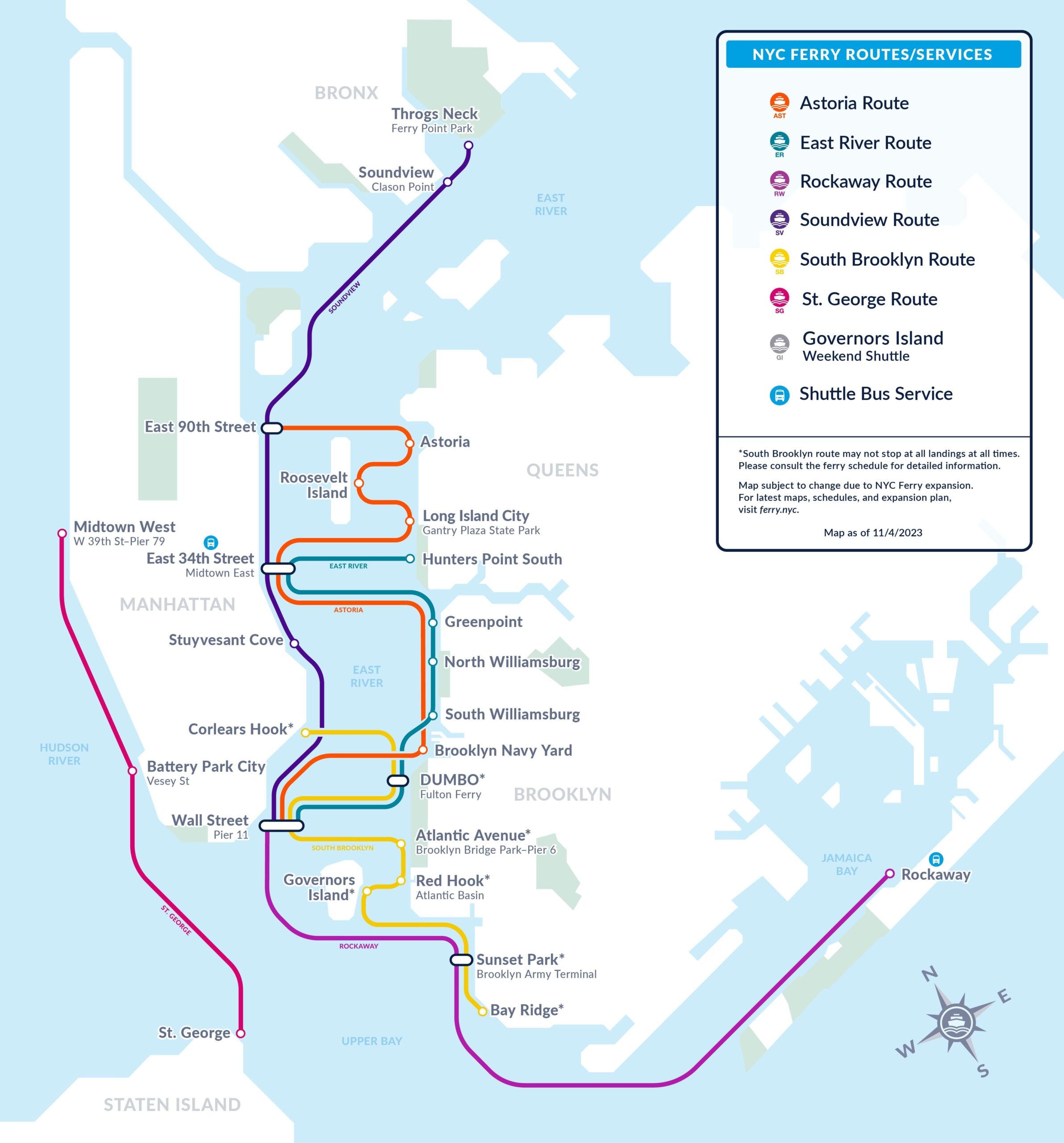 System-Map_11-4-2023 - New York City Ferry Service