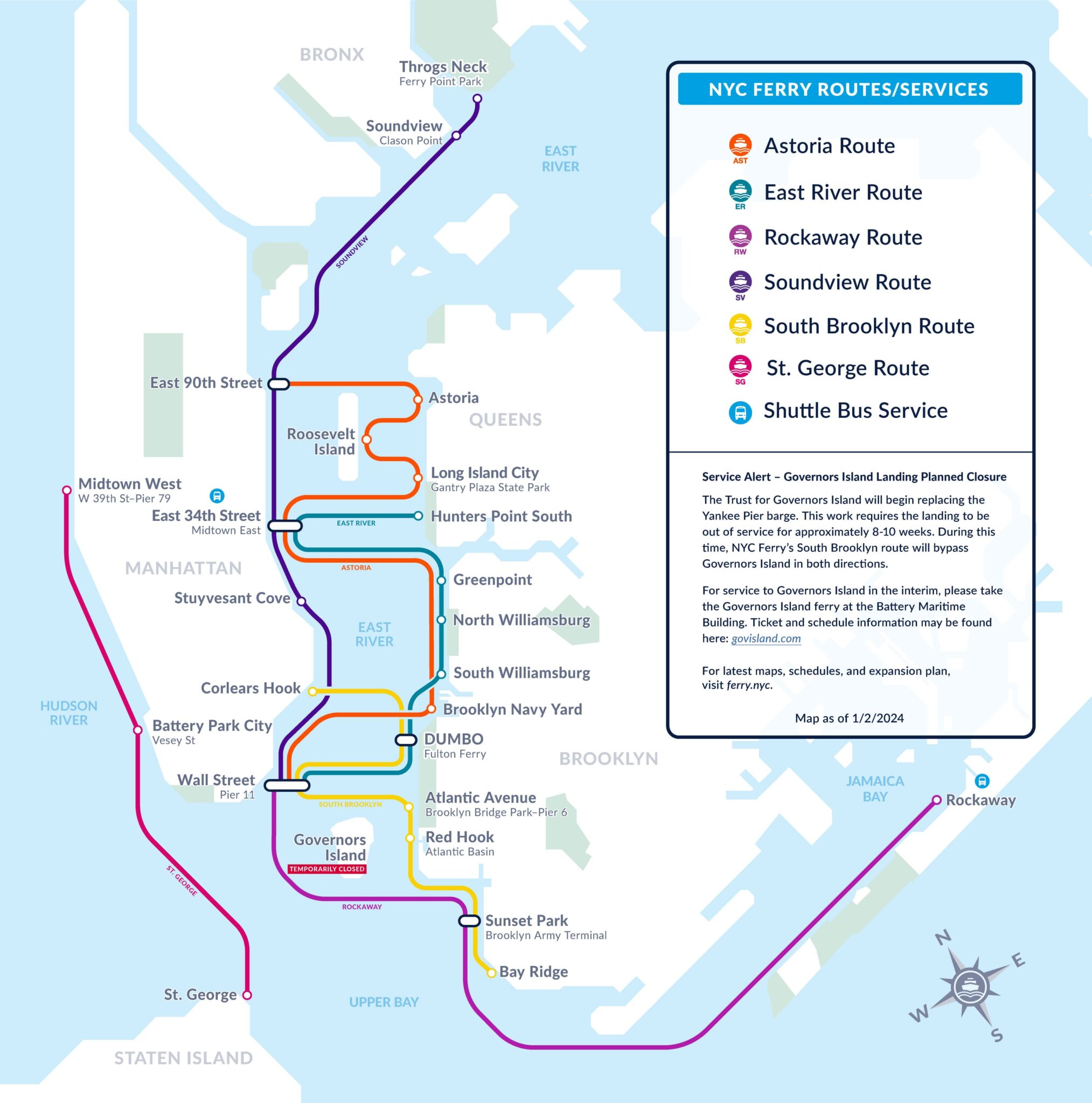 Governors Island Ferry Route & Schedule | NYC Ferry Service