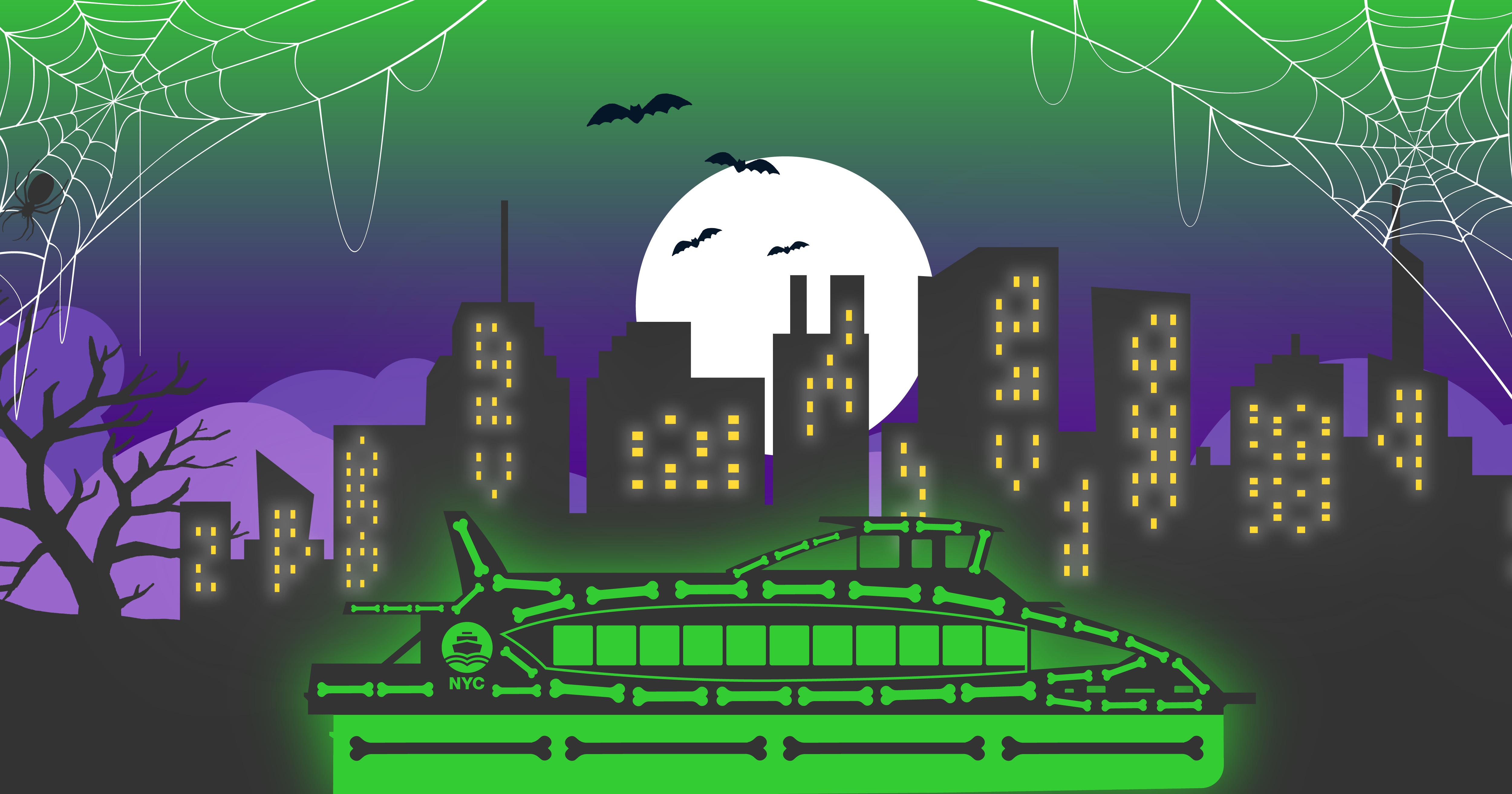 Dolcetto o scherzetto con queste divertenti attività sui traghetti - New  York City Ferry Service, image size:5000x2625